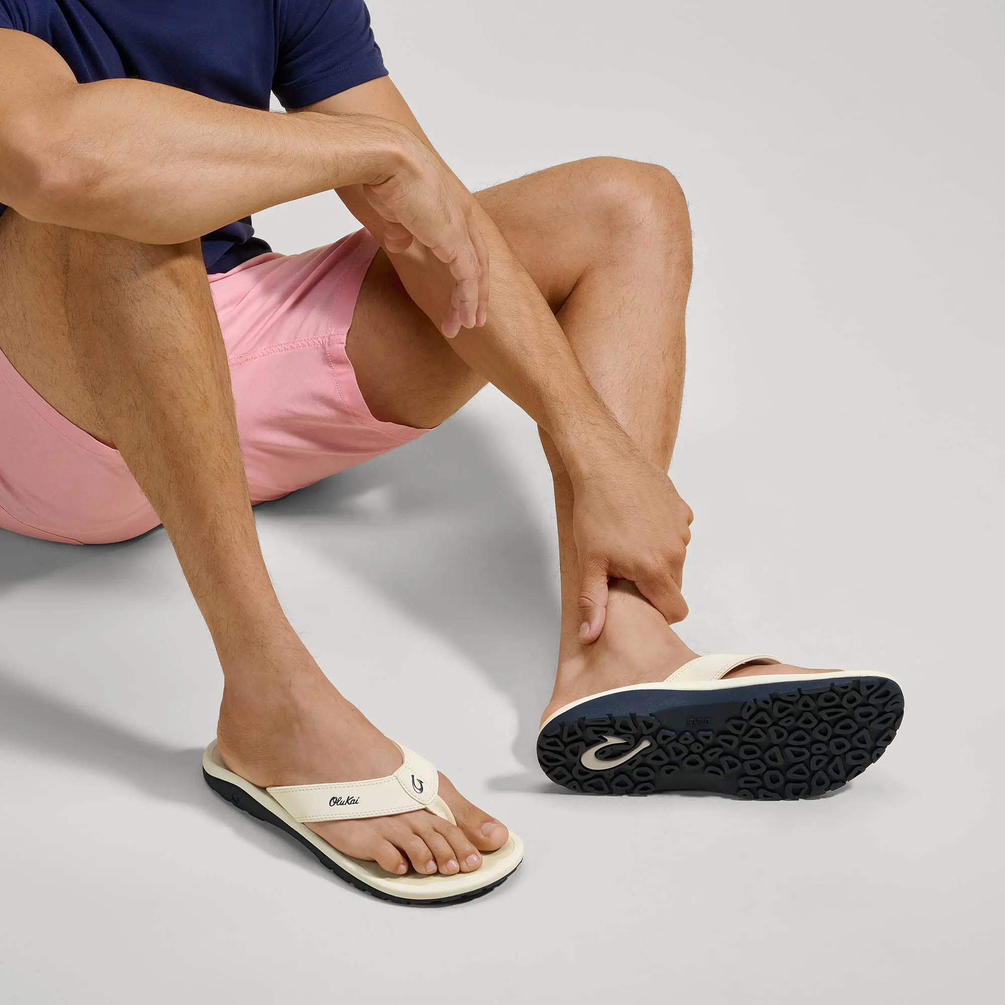 'Ohana Men's Best Selling Beach Sandals - White Sand / Deepest Depths - Image 5