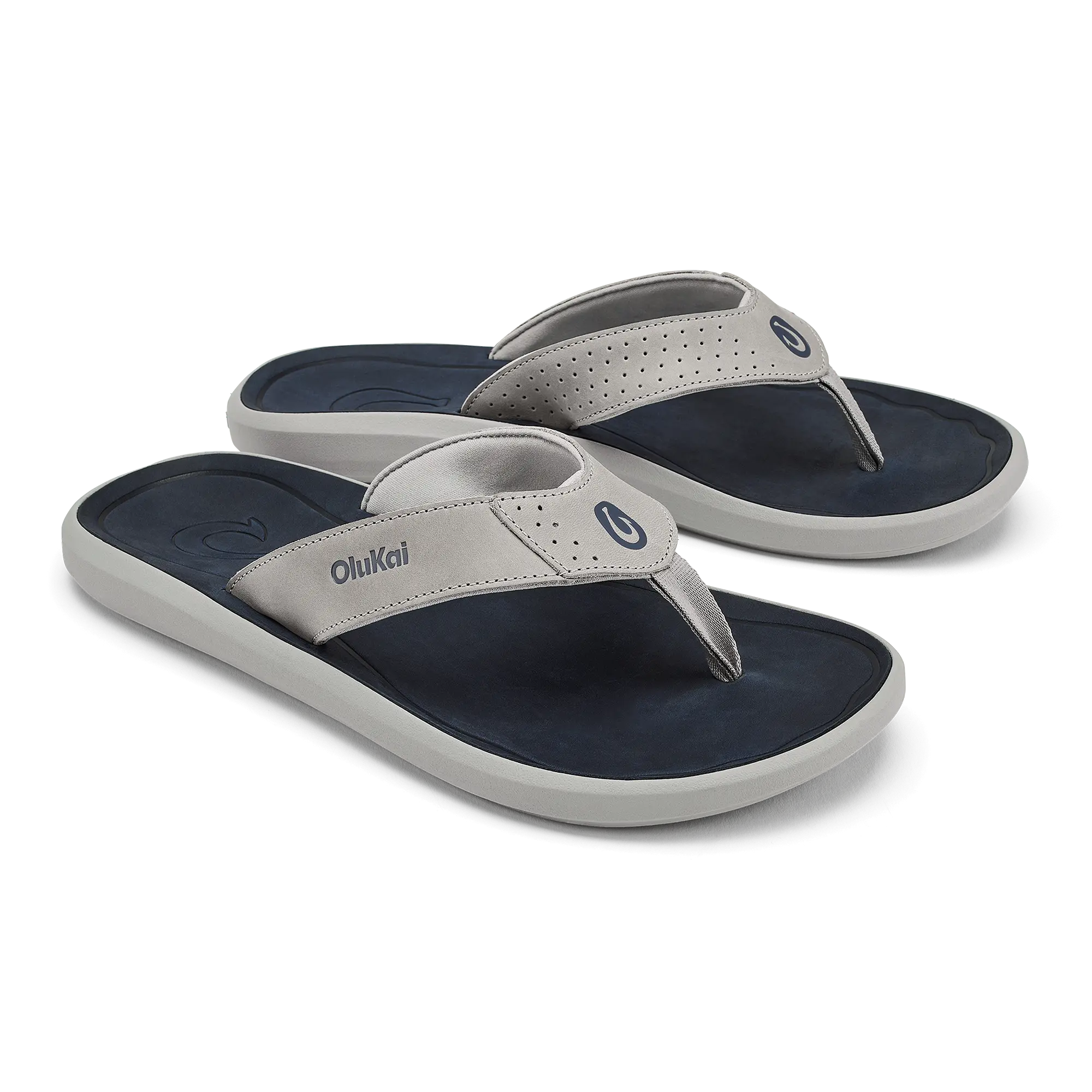 Pili Men's Waterproof Leather Sandals - Ash / Mood Indigo - Image 5