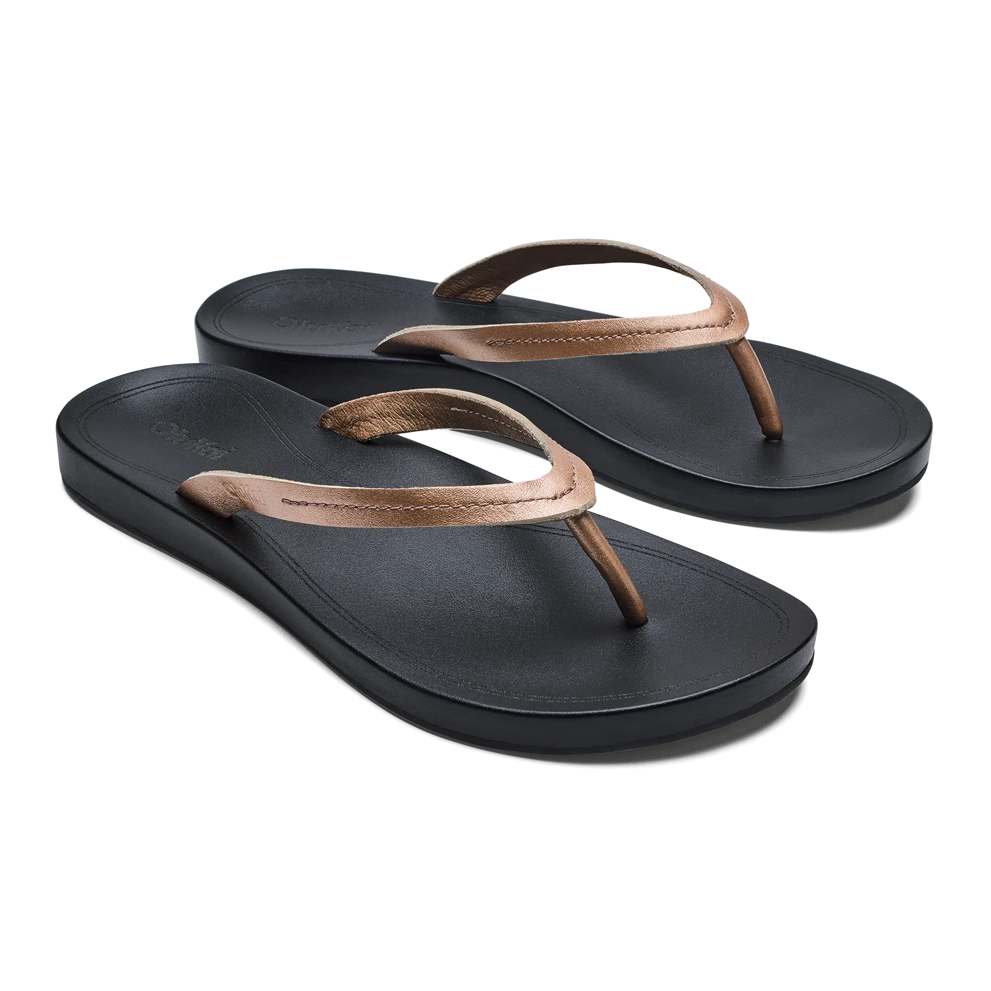Lalahi Women's Leather Sandals - Copper / Lava Rock - Image 7