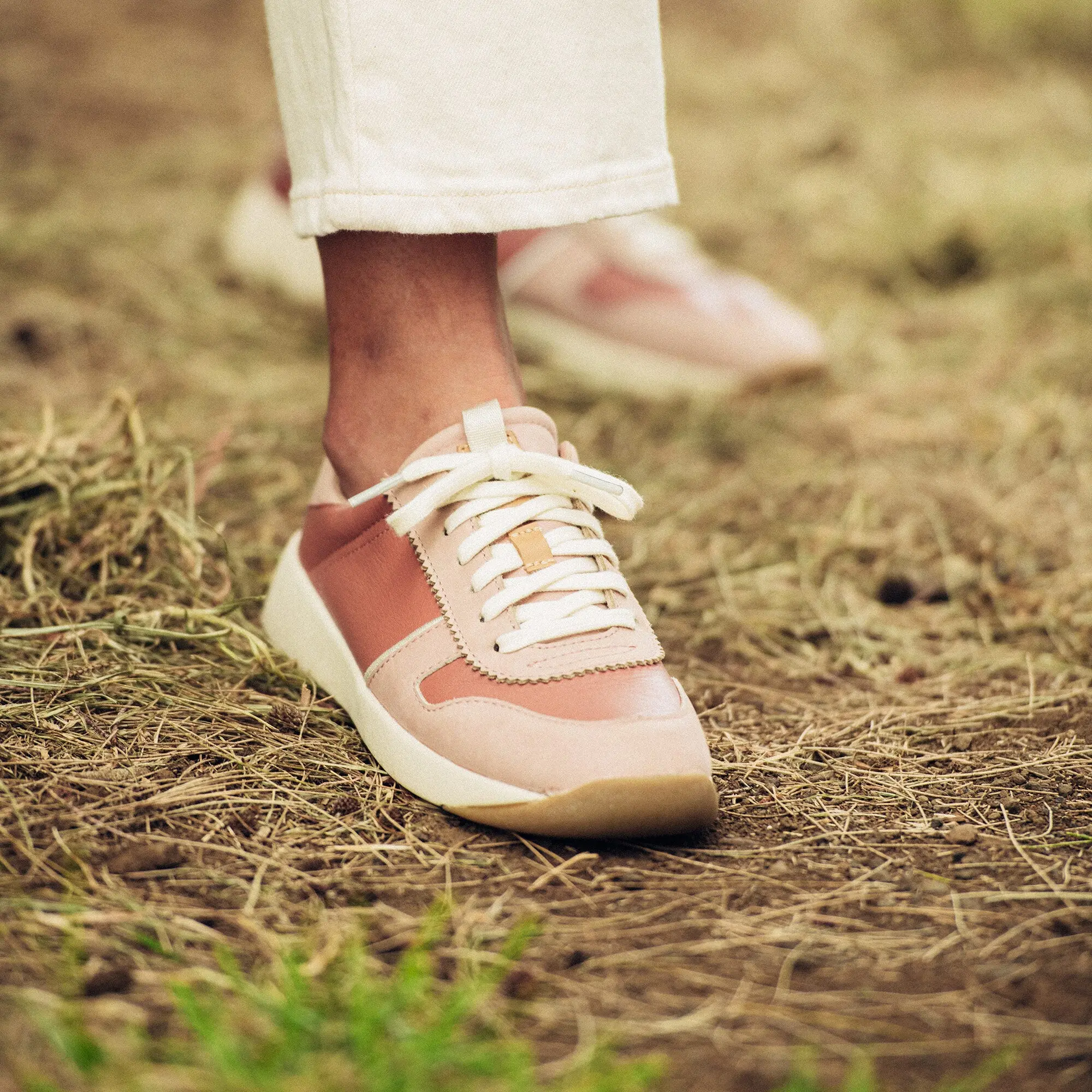 Kaulele Women's Leather Sneakers - Cedarwood / Cork - Image 3