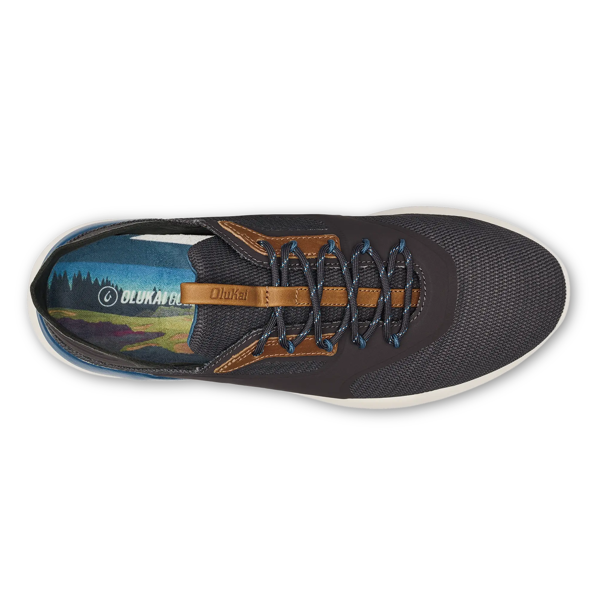 OluKai K 'anapali Men's Golf Shoe - Pavement / Vintage Blue - Image 5