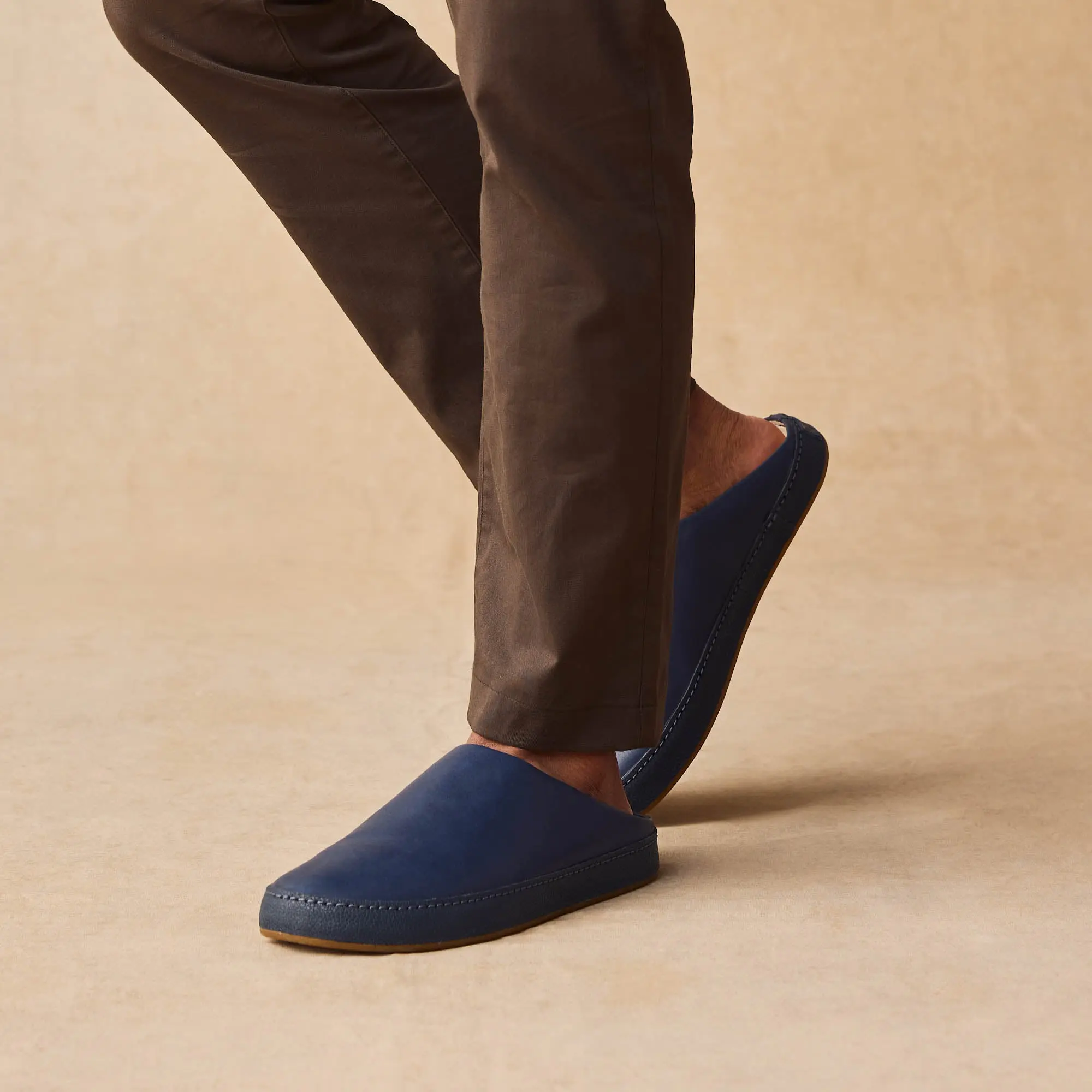 H mani Men's Leather Mules - Mist - Image 2