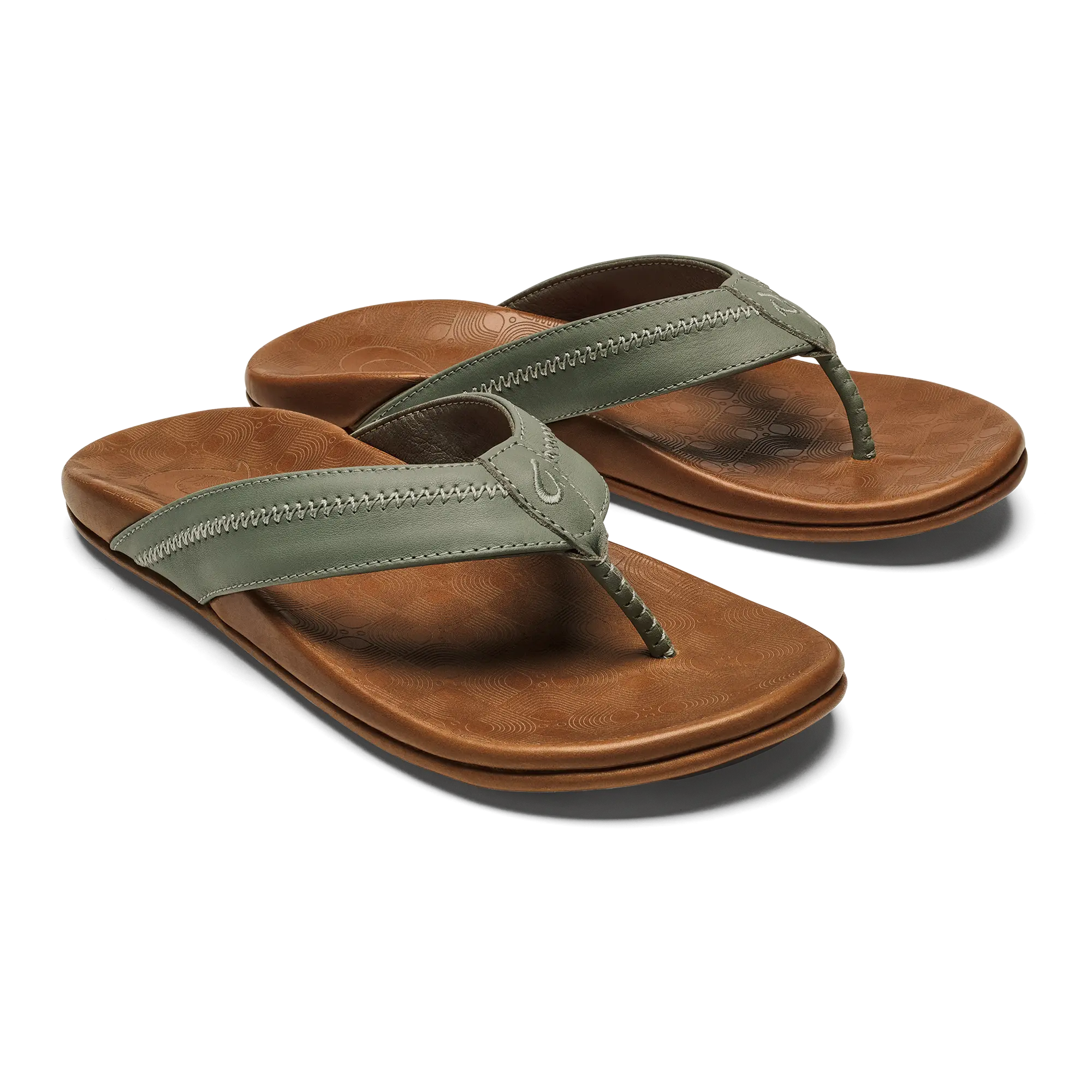 Hiapo - Odyssey Grey / Sahara Men's Leather Beach Sandals - Image 5