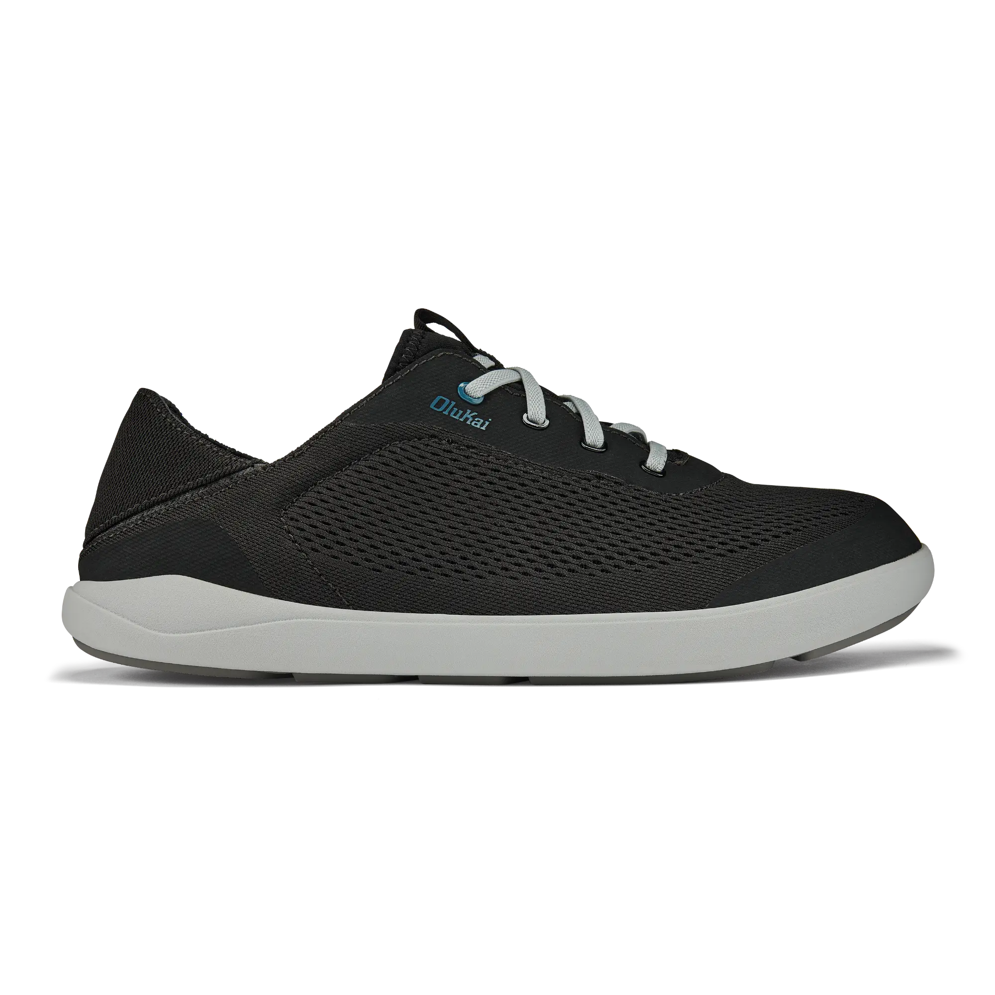 Moku Pae Men's Boat Shoes - Black / Blue Coral