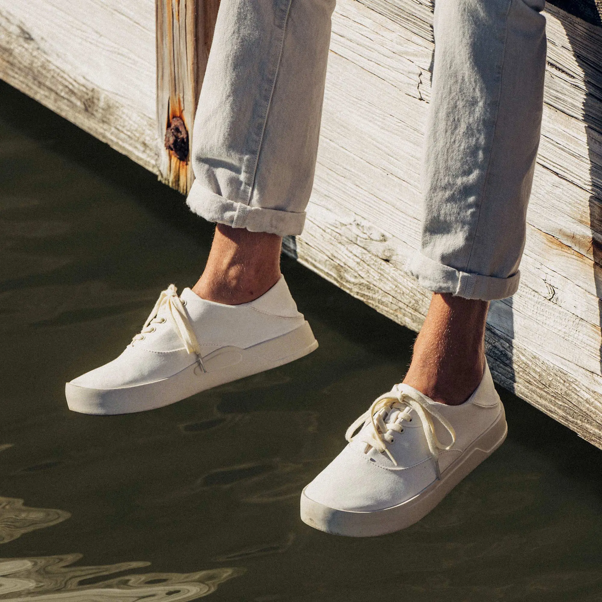 Tradewind Men's Breathable Sneakers - Off White - Image 2