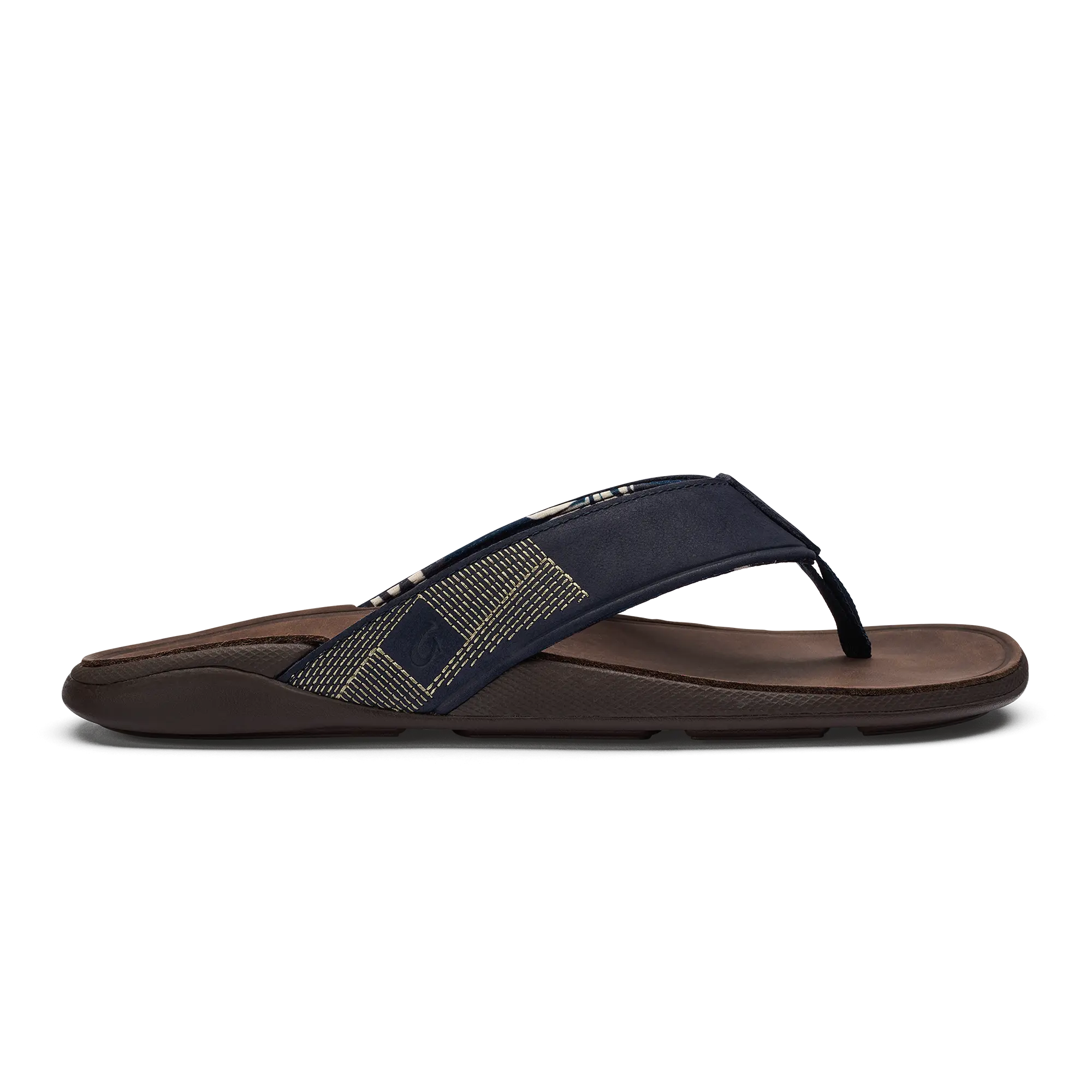 Tuahine Men's Waterproof Leather Beach Sandals - Trench Blue