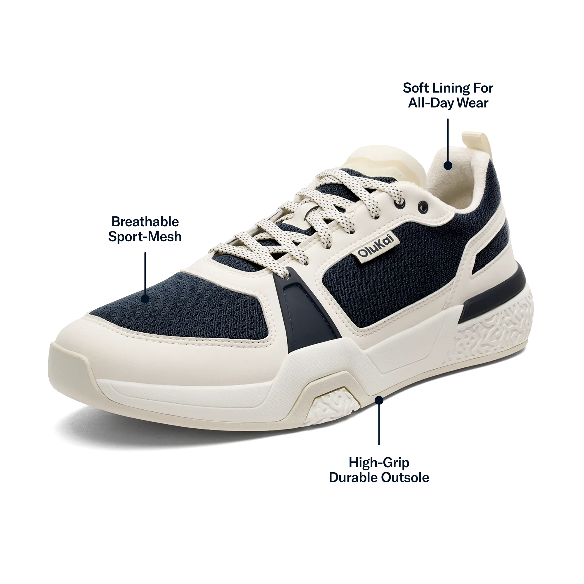 'Anau Men's Pickleball Shoes - Mood Indigo / Bright White - Image 3