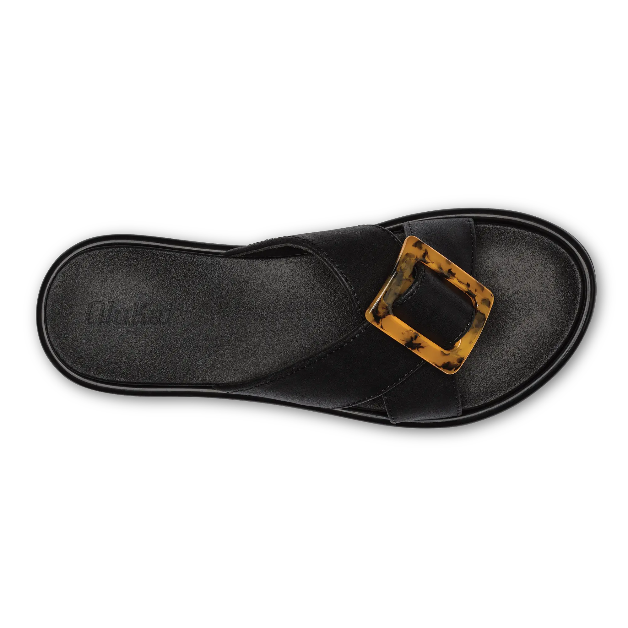 La'i Slide Women's Slide Beach Sandals - Black - Image 7