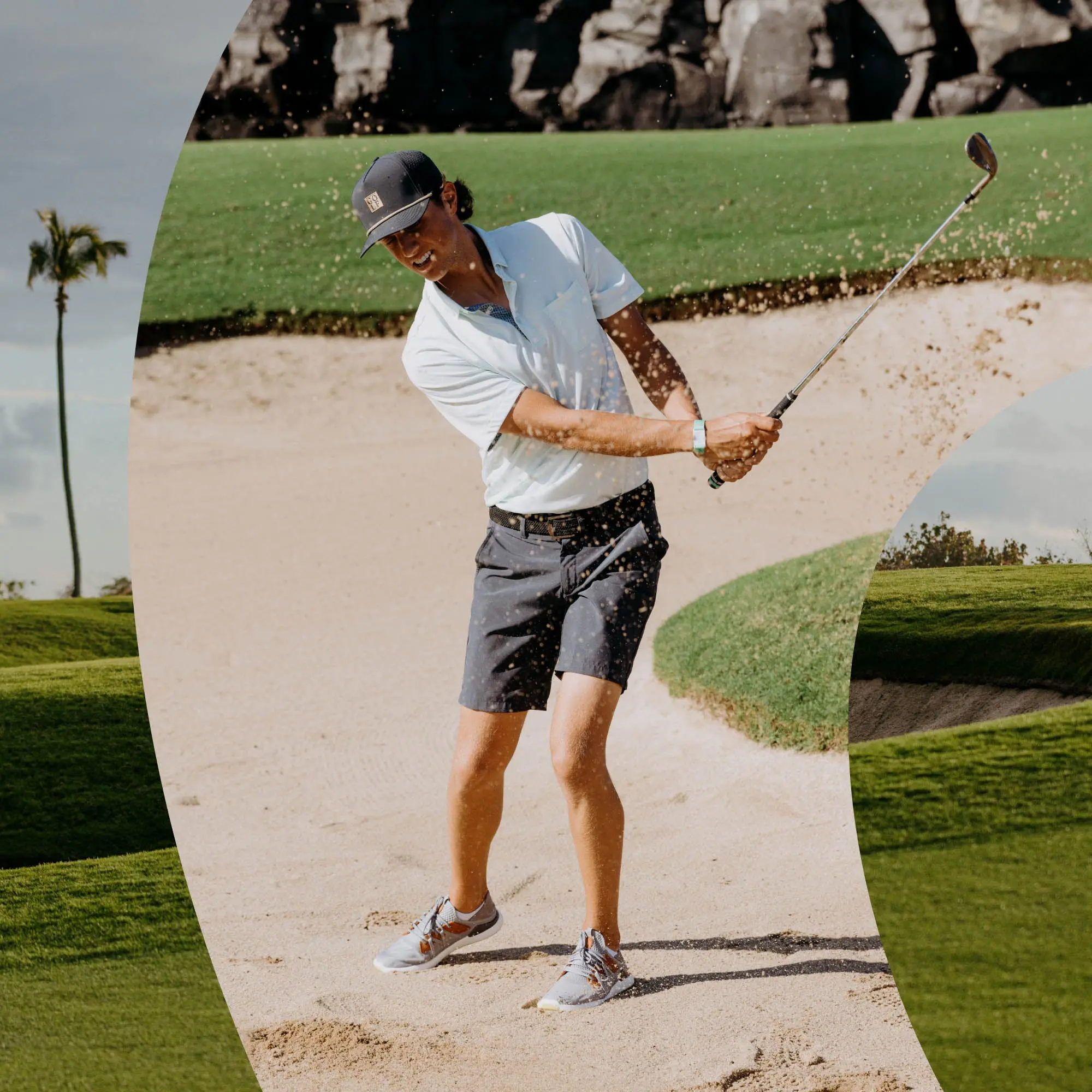 Manele Men's Breathable Golf Shoes - Poi / Charcoal - Image 5